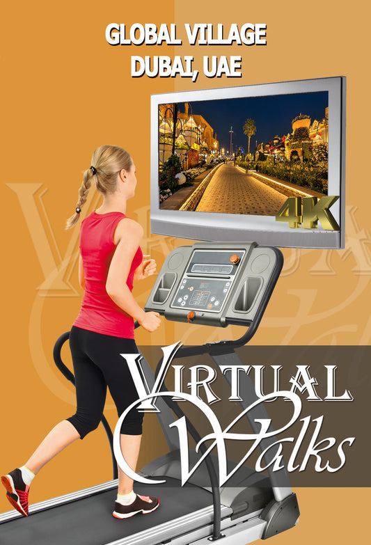 Virtual Walk - Global Village Dubai at Twilight and Sunset - UAE