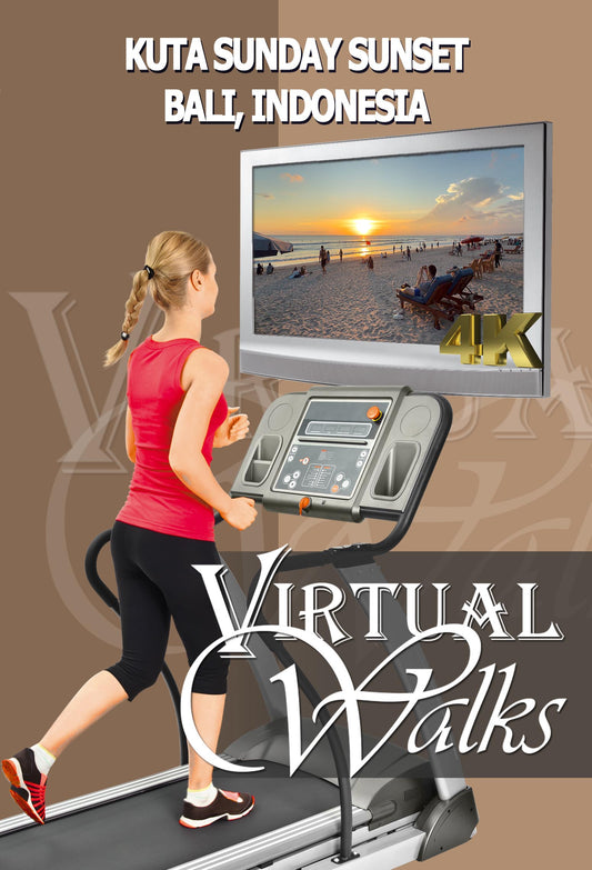 Virtual Walk - Kuta Sunday Sunset Walk - Bali, Indonesia