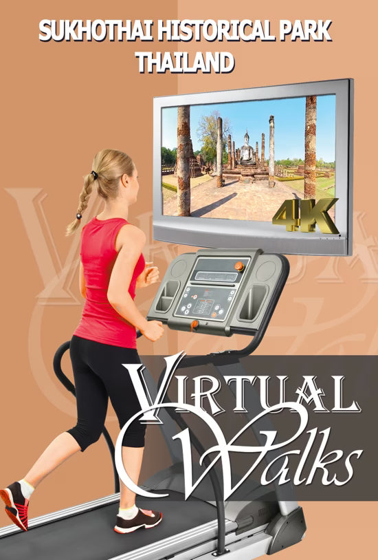 Virtual Walk - Sukhothai Historical Park - Thailand with 3D Binaural A