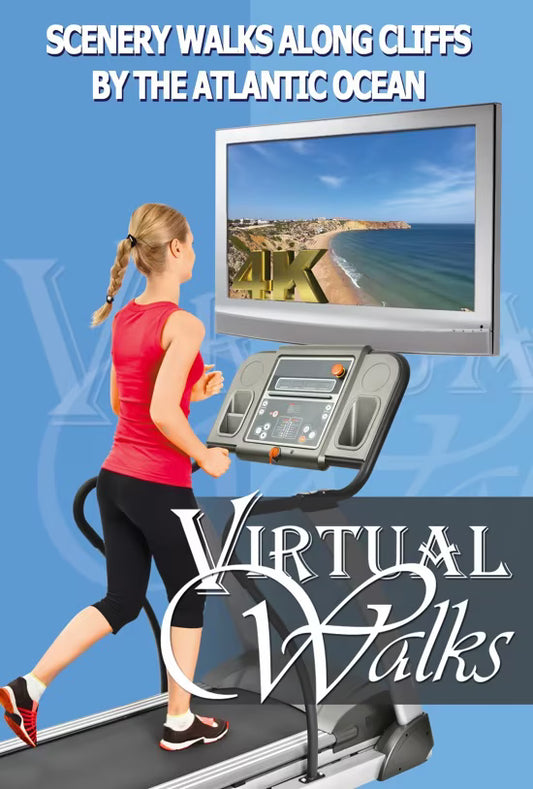 Virtual Scenery Walks along Cliffs by the Atlantic Ocean with High Definition Sounds