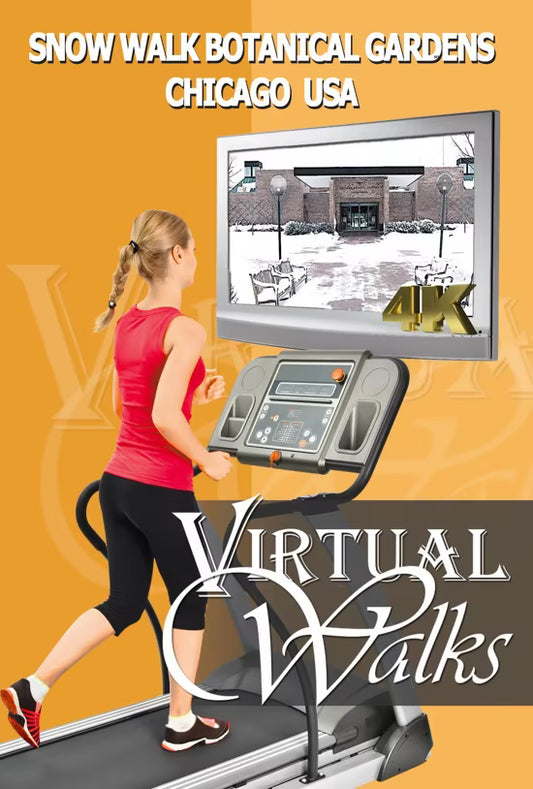 Virtual Scenery Walk - Snow Walk Botanical Gardens - Chicago - USA