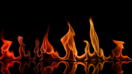 FIREPLACE - Warm Color Gas Flames with Dramatic Fire Sounds