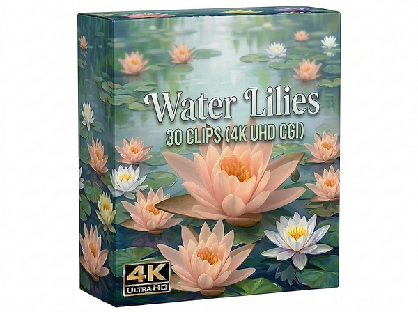 Creator Pack - 30 single clips of Water Lilies (4K UHD)