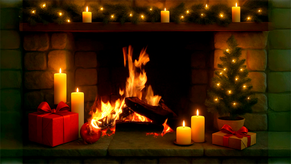 🔥 Cozy Christmas Fireplace Ambience