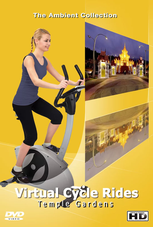 Virtual Cycle - Temple Gardens Chiang Mai - Thailand with Music and Birdsong