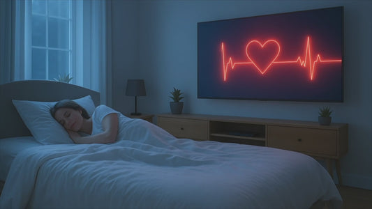 Heartbeat + 412 Hz Ocean Waves for Sleep (1 Hour) | Calm Night TV Visual