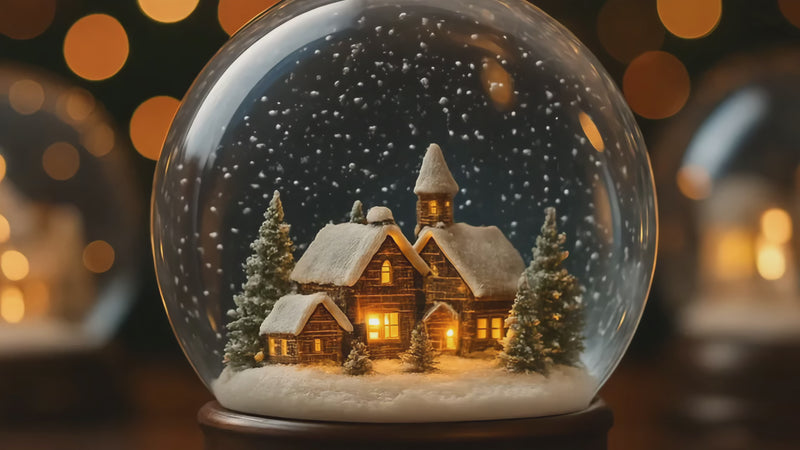 1 Hour Amazing Snow Globes 4K Stock Footage