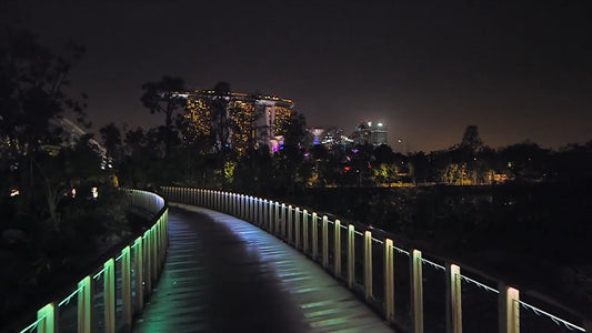 Virtual Walk – Gardens by the Bay at Night, Singapore