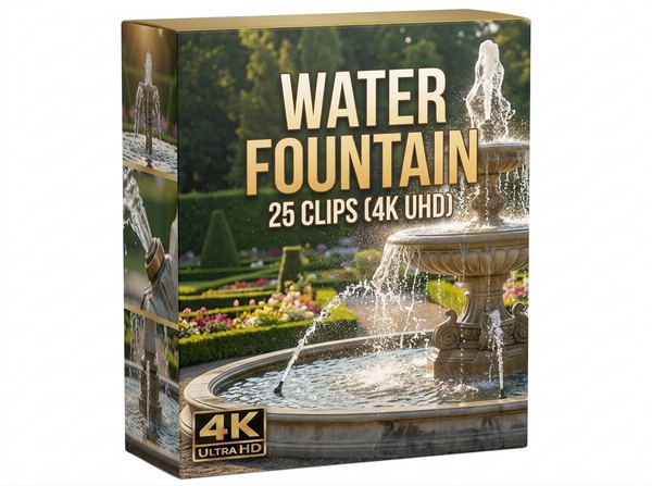 Creator Pack - 25 single clips of Water Fountain (4K UHD)