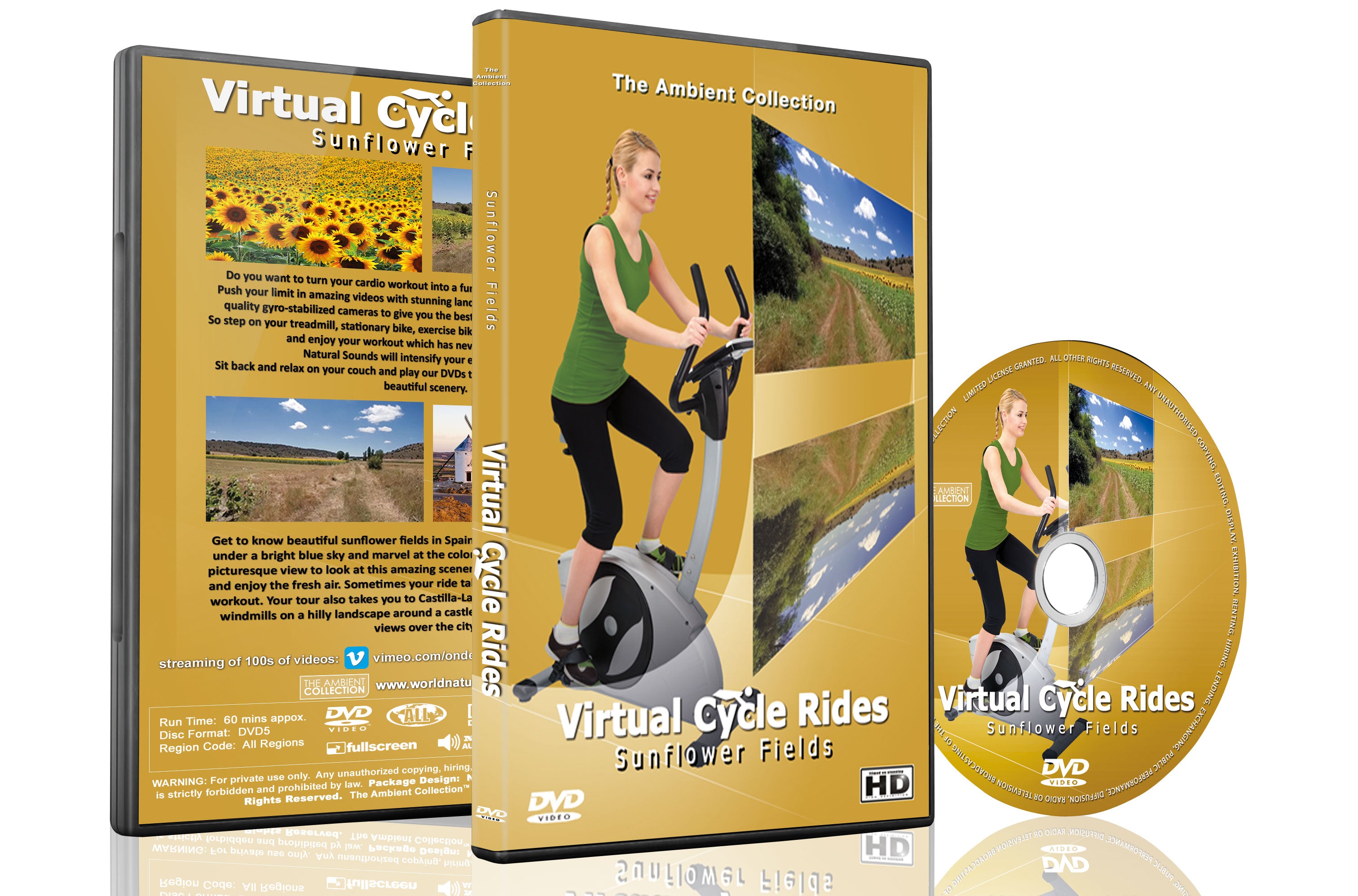 Cyile Ries Virtual Cycle Rides - Sunflower Fields – World Nature Video